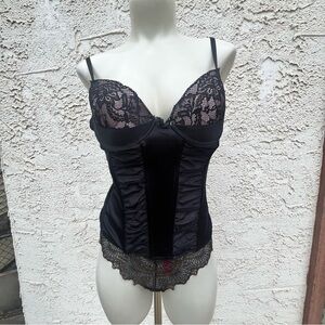 Sophie B Black & Light Pink Lace Corset
